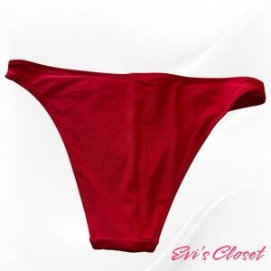 Aerie Women's Swimwear Cheeky Bikini Bottom Red M